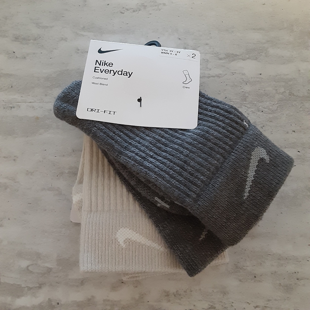 NIKE Everyday Wool Blend Socks ( 2pk )